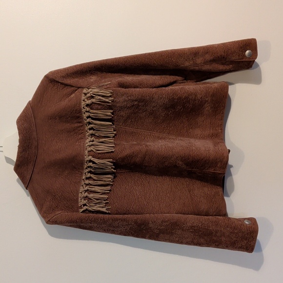 SADDLE RIDGE brown fringe western jacket - size medium - Picture 7 of 12